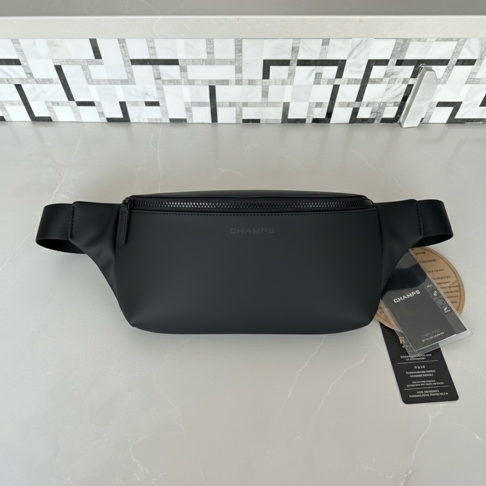 NWT Luxury RFID-Blocking Belt Bag | Champs Onyx Collection | Black | Gift Ready - Picture 7 of 16